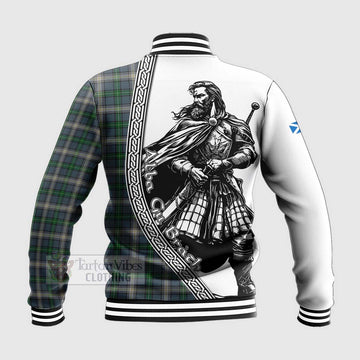 MacDowall (McDowall) Tartan Clan Crest Baseball Jacket with Highlander Warrior Celtic Style