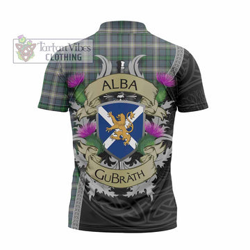 MacDowall (McDowall) Tartan Family Crest Zipper Polo Shirt Lion Rampant Royal Thistle Shield Celtic Inspired - Tartan Vibes Clothing