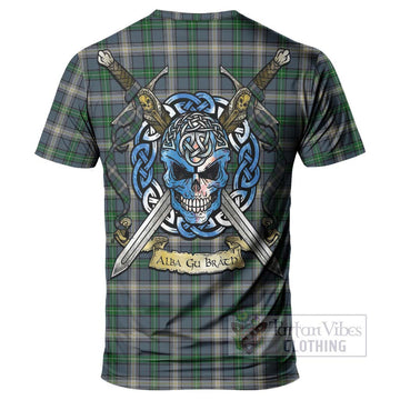 MacDowall (McDowall) Tartan T-Shirt with Family Crest Celtic Skull Style - Tartan Vibes Clothing
