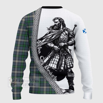 MacDowall (McDowall) Tartan Clan Crest Knitted Sweater with Highlander Warrior Celtic Style