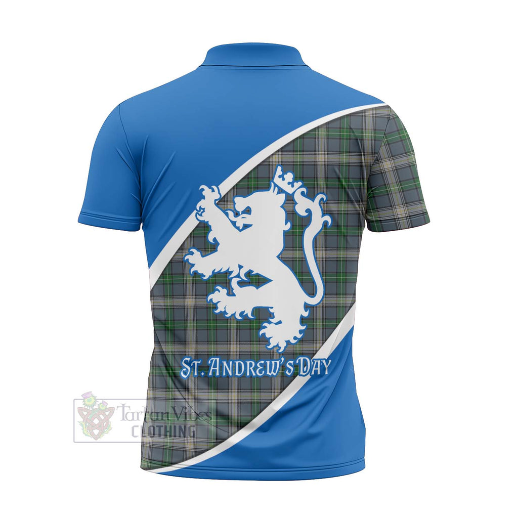 Tartan Vibes Clothing MacDowall (McDowall) Family Crest Tartan Zipper Polo Shirt Celebrate Saint Andrew's Day in Style