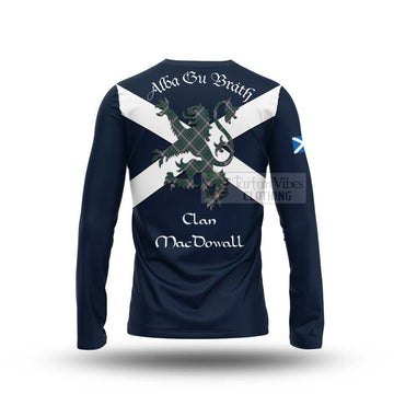 MacDowall (McDowall) Tartan Lion Rampant Long Sleeve T-Shirt Proudly Display Your Heritage with Alba Gu Brath and Clan Name - Tartan Vibes Clothing