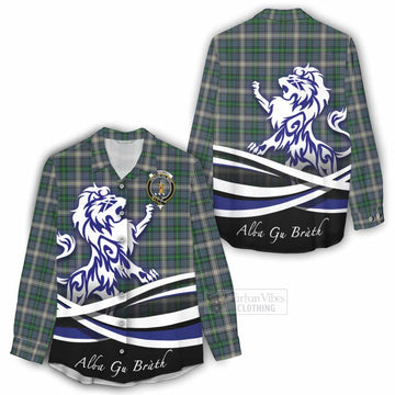 MacDowall (McDowall) Tartan Women's Casual Shirt with Alba Gu Brath Regal Lion Emblem