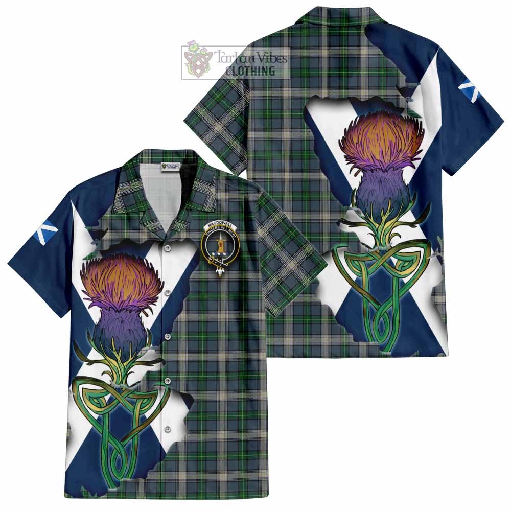 MacDowall (McDowall) Tartan Family Crest Hawaiian Shirt Scottish Thistle Celtic Inspired - Tartan Vibes Clothing