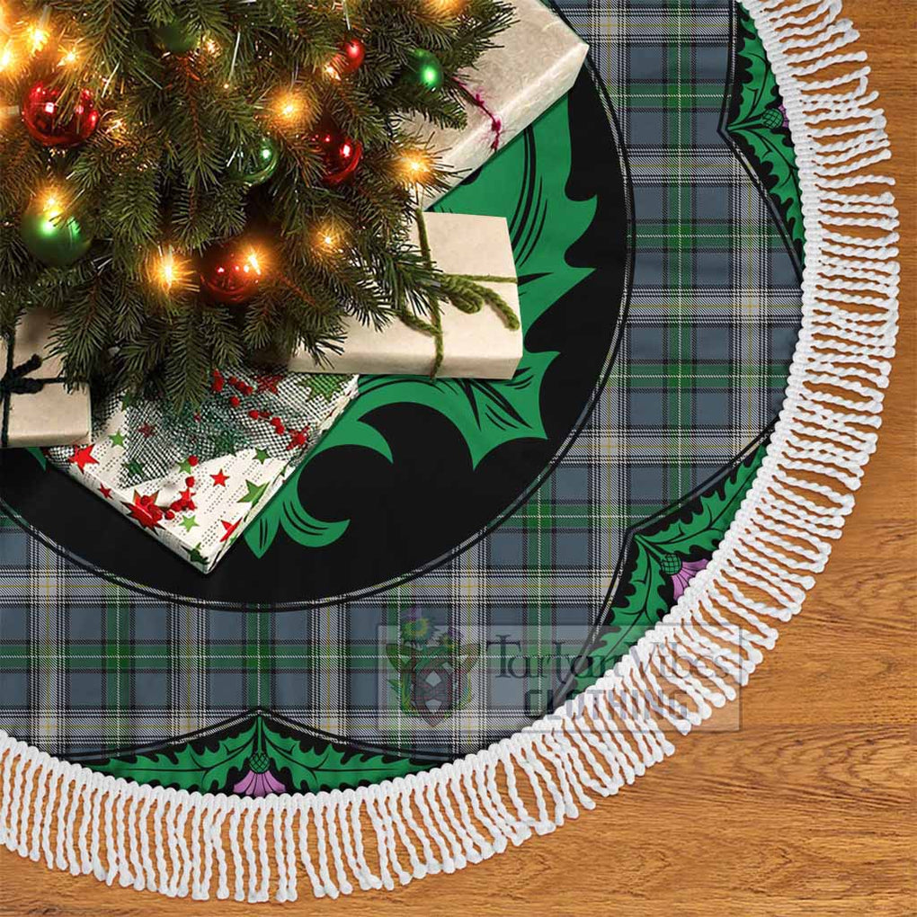 Tartan Vibes Clothing MacDowall (McDowall) Tartan Christmas Tree Skirt Scottish Thistle Style