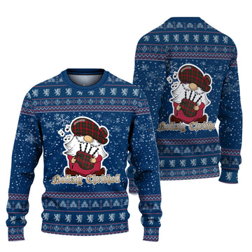 MacDuff (McDuff) Clan Christmas Family Ugly Sweater with Funny Gnome Playing Bagpipes