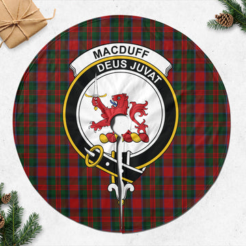 MacDuff (McDuff) Tartan Christmas Tree Skirt with Family Crest