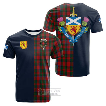 MacDuff (McDuff) Tartan Cotton T-shirt Alba with Scottish Lion Royal Arm Half Style