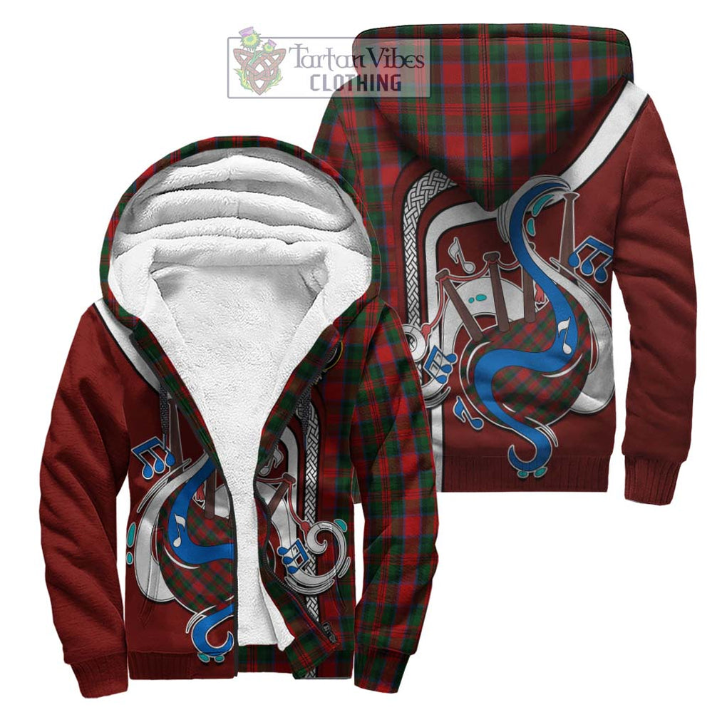 MacDuff (McDuff) Tartan Sherpa Hoodie with Epic Bagpipe Style Unisex S - Tartanvibesclothing Shop