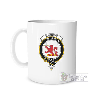 MacDuff (McDuff) Family Crest Ceramic Mug White - 2D-tartanvibesclothing