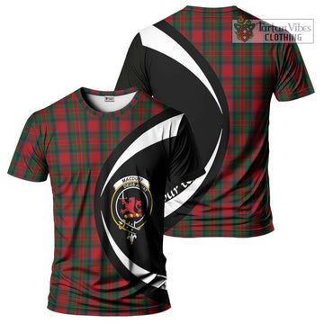 MacDuff (McDuff) Tartan T-Shirt with Family Crest Circle Style