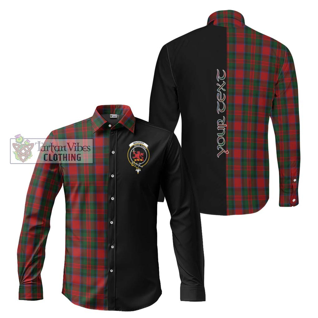 MacDuff (McDuff) Tartan Long Sleeve Button Shirt with Family Crest and Half Of Me Style Men's Shirt S - Tartanvibesclothing Shop