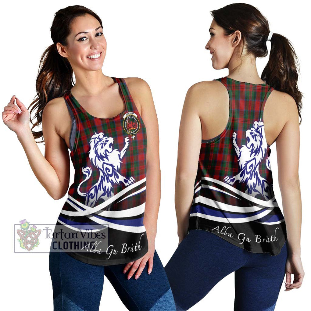 MacDuff (McDuff) Tartan Women's Racerback Tanks with Alba Gu Brath Regal Lion Emblem 4XL - Tartanvibesclothing Shop