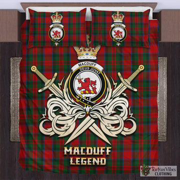 MacDuff (McDuff) Tartan Bedding Set with Clan Crest and the Golden Sword of Courageous Legacy