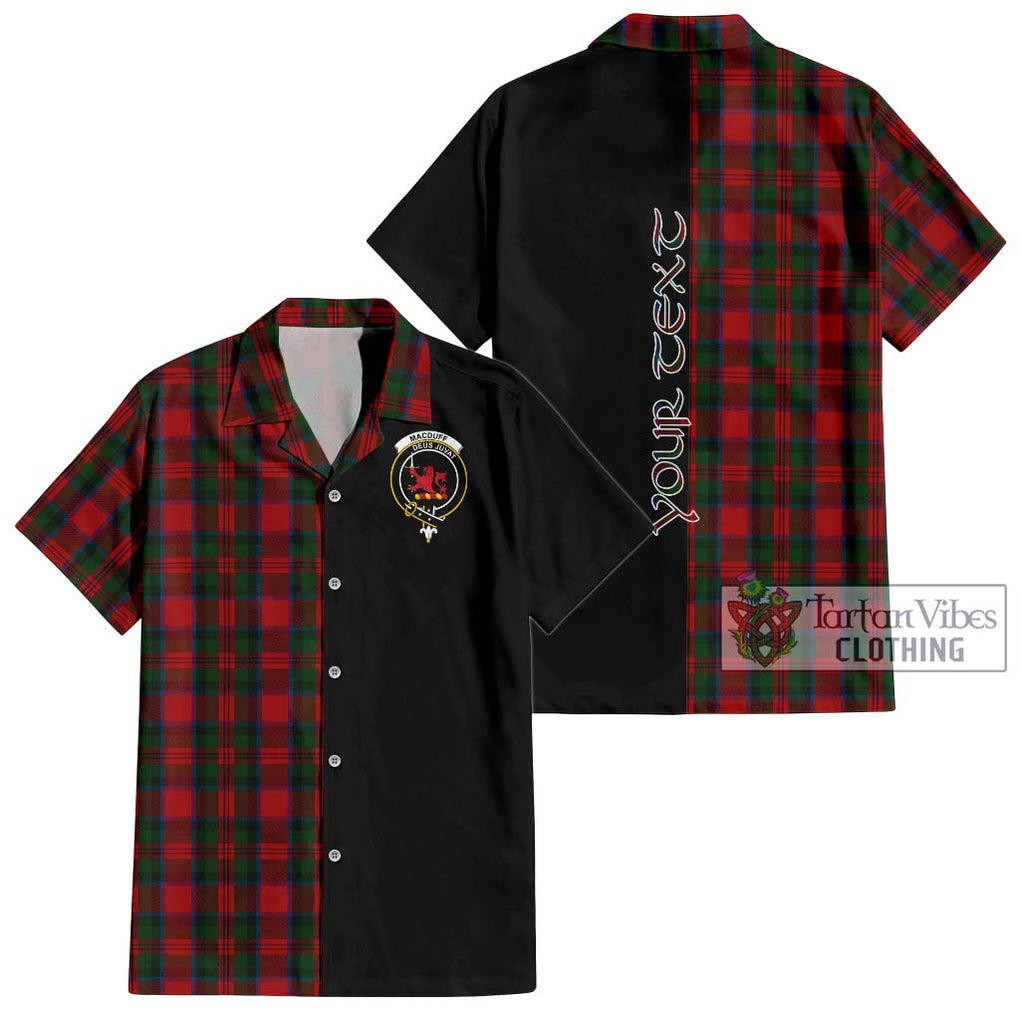 MacDuff (McDuff) Tartan Short Sleeve Button Shirt with Family Crest and Half Of Me Style Kid - Tartanvibesclothing Shop