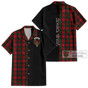 MacDuff (McDuff) Tartan Short Sleeve Button Shirt with Family Crest and Half Of Me Style