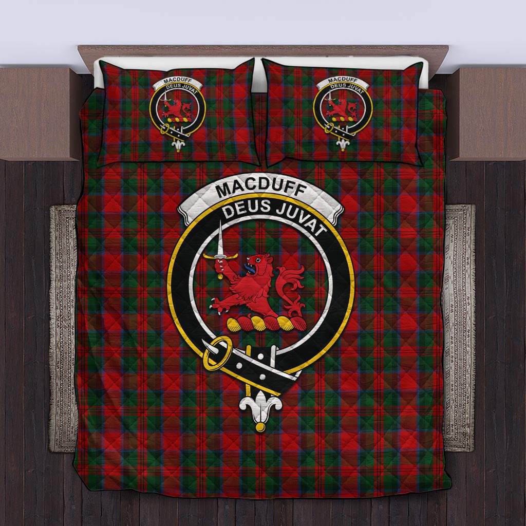 MacDuff (McDuff) Tartan Quilt Bed Set with Family Crest Twin - Tartan Vibes Clothing