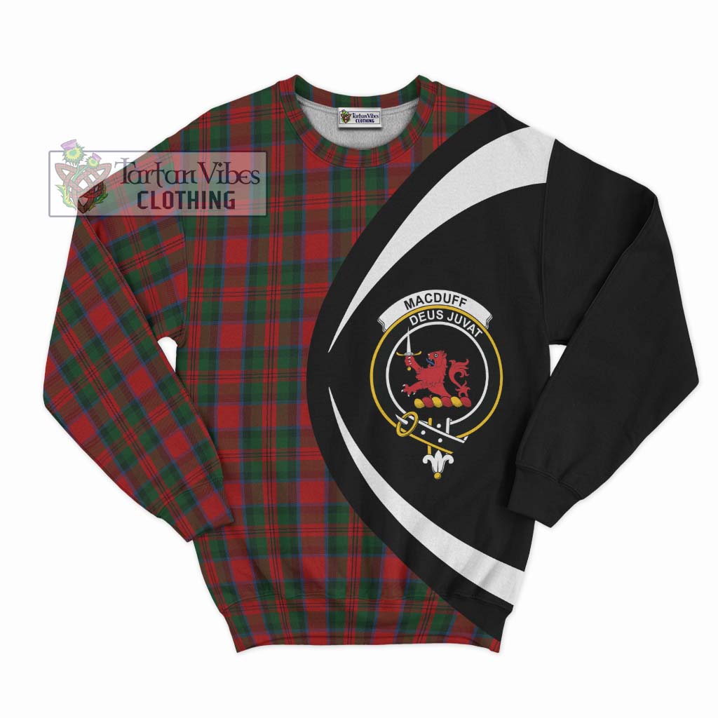 MacDuff (McDuff) Tartan Sweatshirt with Family Crest Circle Style Unisex - Tartan Vibes Clothing