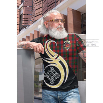 MacDuff (McDuff) Tartan Cotton T-shirt with Family Crest and Celtic Symbol Style