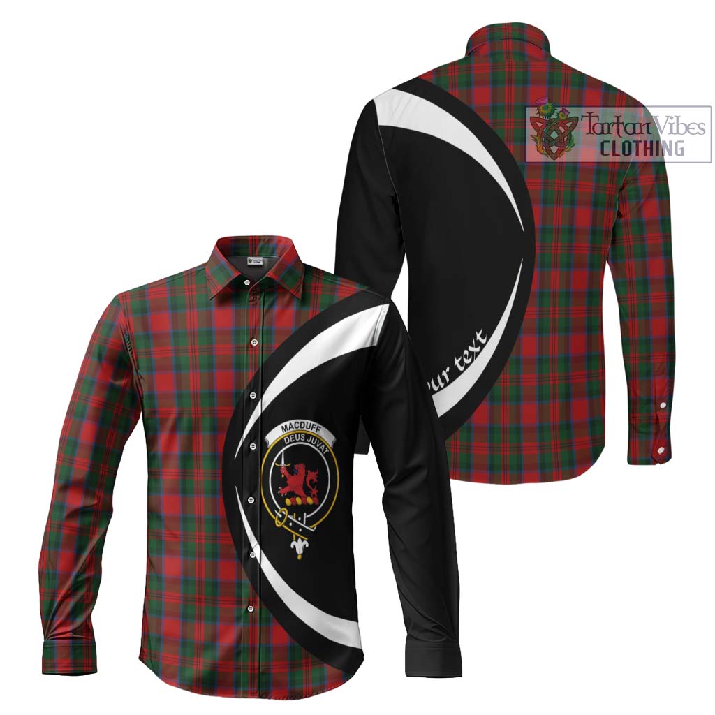 MacDuff (McDuff) Tartan Long Sleeve Button Up with Family Crest Circle Style Men's Shirt S - Tartan Vibes Clothing