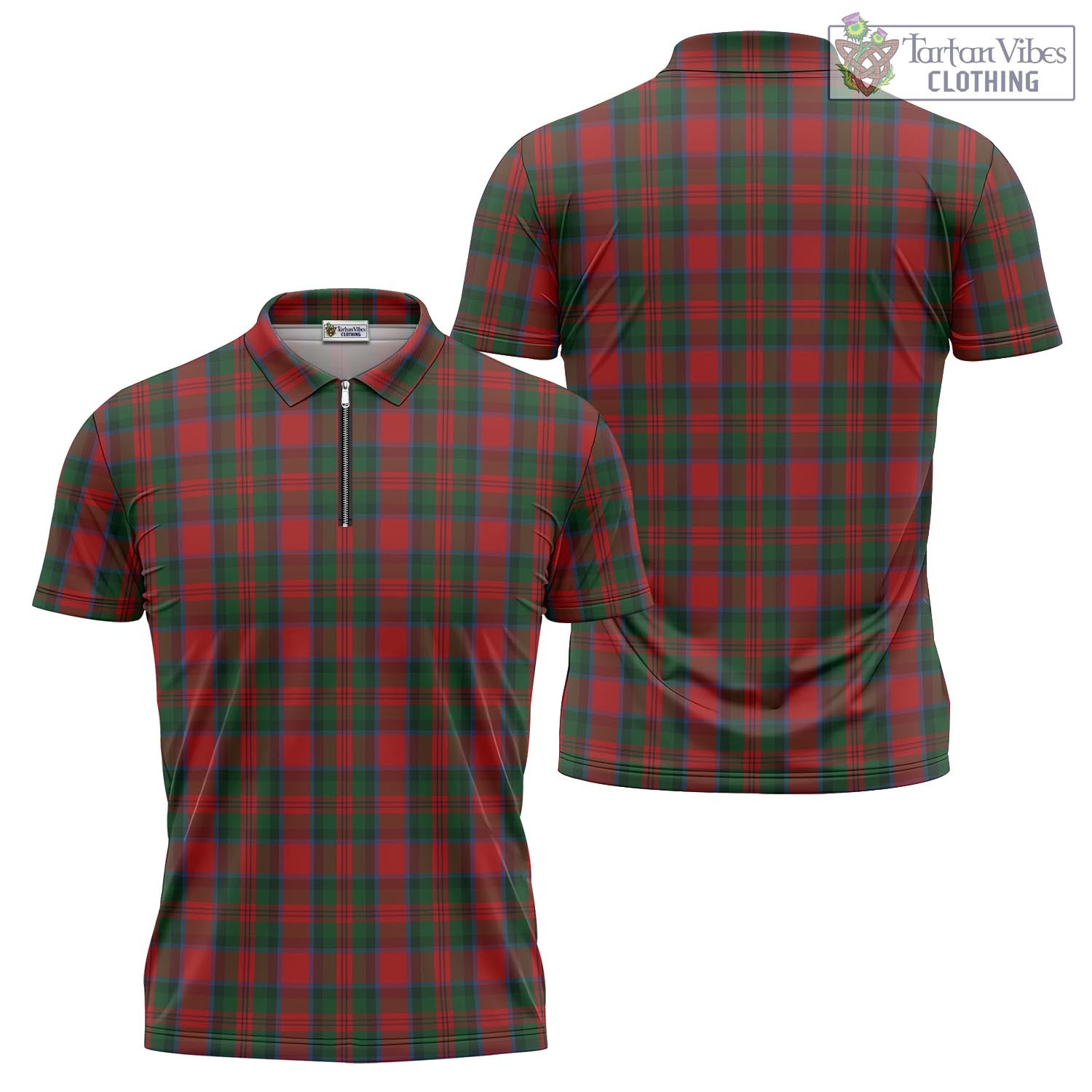 Tartan Vibes Clothing MacDuff Tartan Zipper Polo Shirt