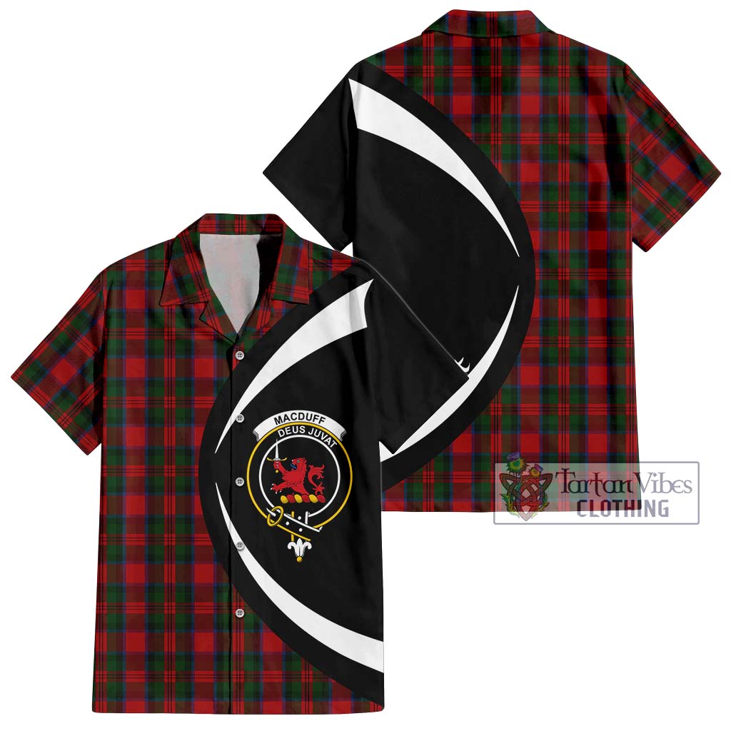 MacDuff (McDuff) Tartan Short Sleeve Button Up with Family Crest Circle Style Kid - Tartan Vibes Clothing