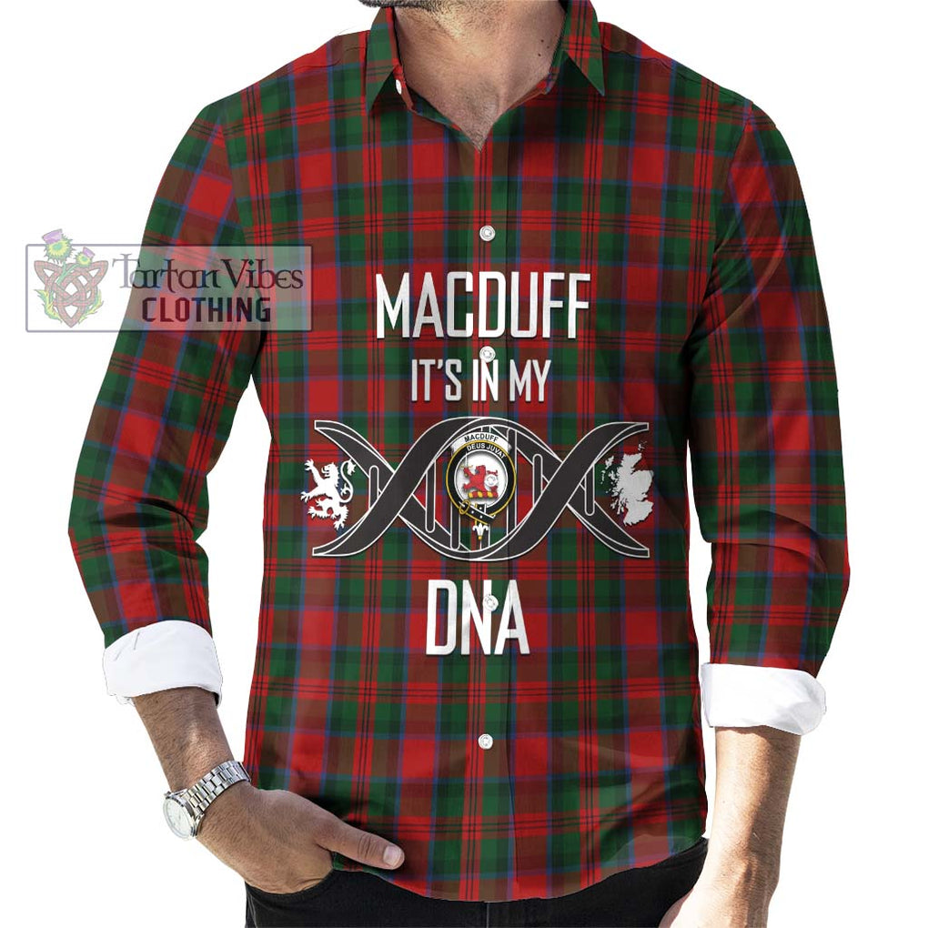 MacDuff (McDuff) Tartan Long Sleeve Button Shirt with Family Crest DNA In Me Style Men's Shirt S - Tartanvibesclothing Shop