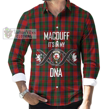 MacDuff (McDuff) Tartan Long Sleeve Button Shirt with Family Crest DNA In Me Style