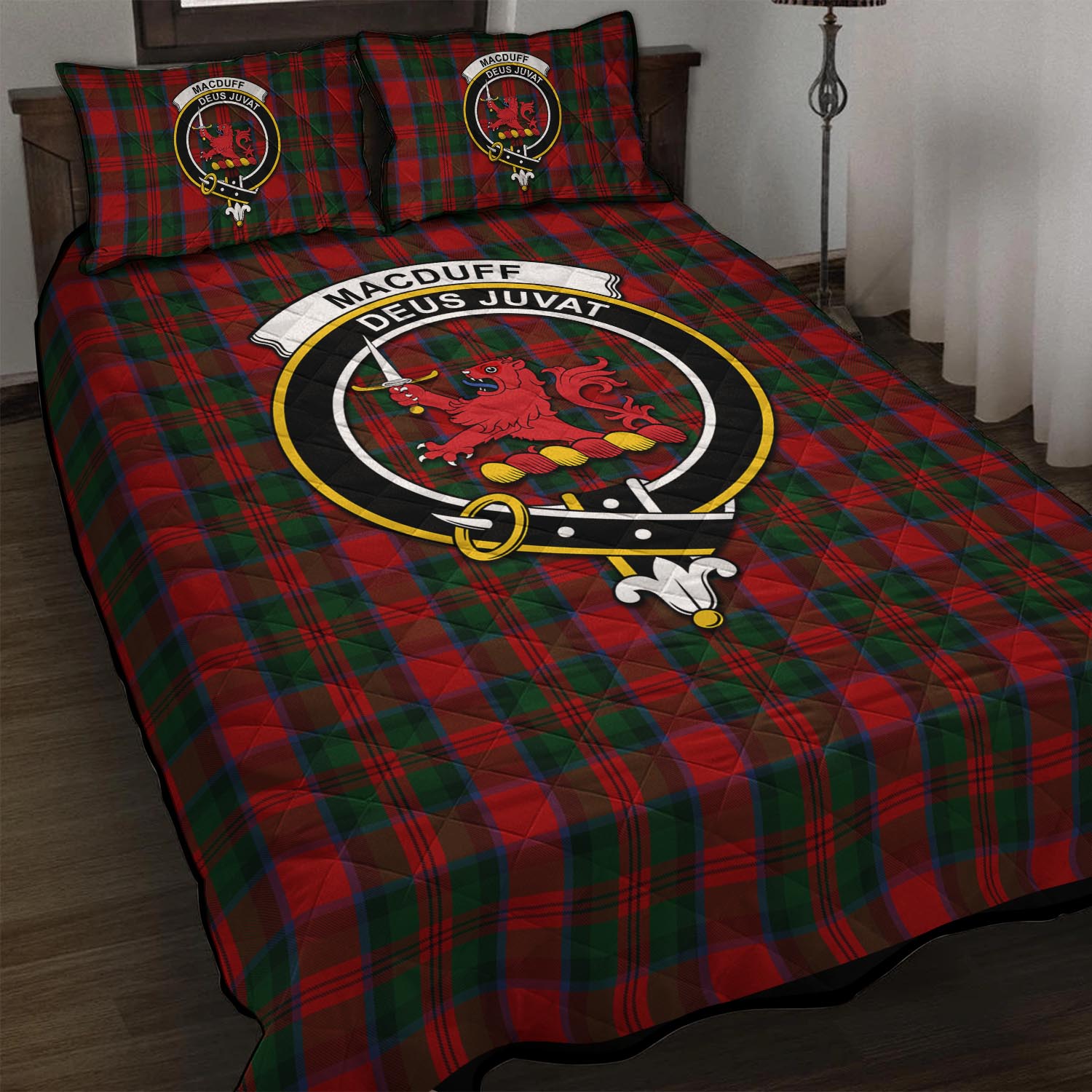 MacDuff (McDuff) Tartan Quilt Bed Set with Family Crest - Tartan Vibes Clothing