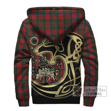 MacDuff (McDuff) Tartan Sherpa Hoodie with Family Crest Celtic Wolf Style