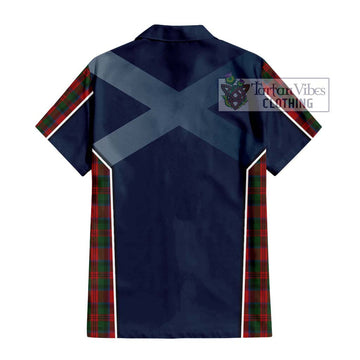 MacDuff (McDuff) Tartan Short Sleeve Button Shirt with Family Crest and Lion Rampant Vibes Sport Style