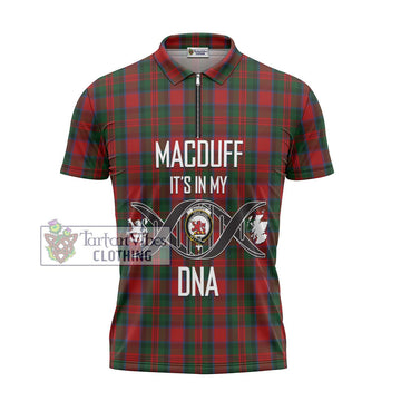 MacDuff (McDuff) Tartan Zipper Polo Shirt with Family Crest DNA In Me Style