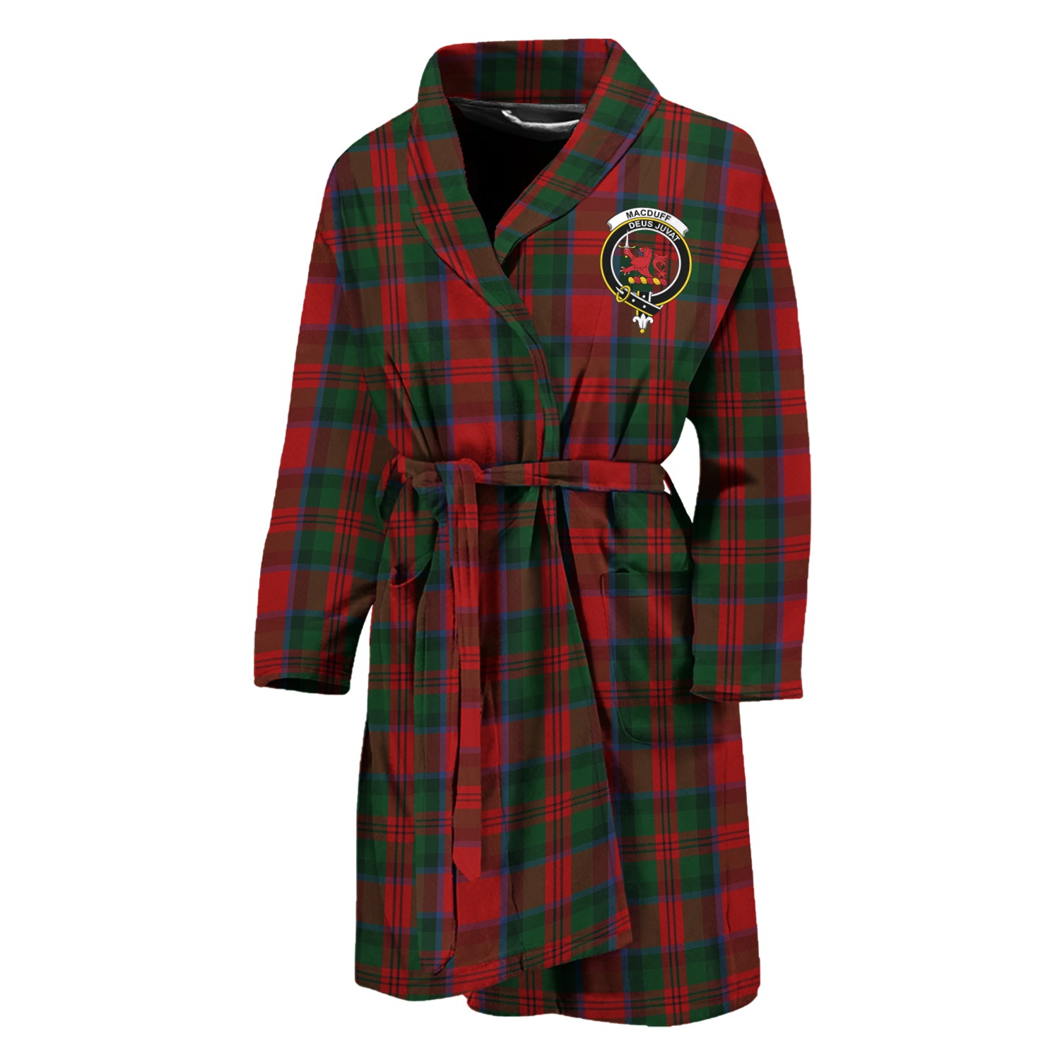 MacDuff (McDuff) Tartan Bathrobe with Family Crest Unisex M - Tartan Vibes Clothing