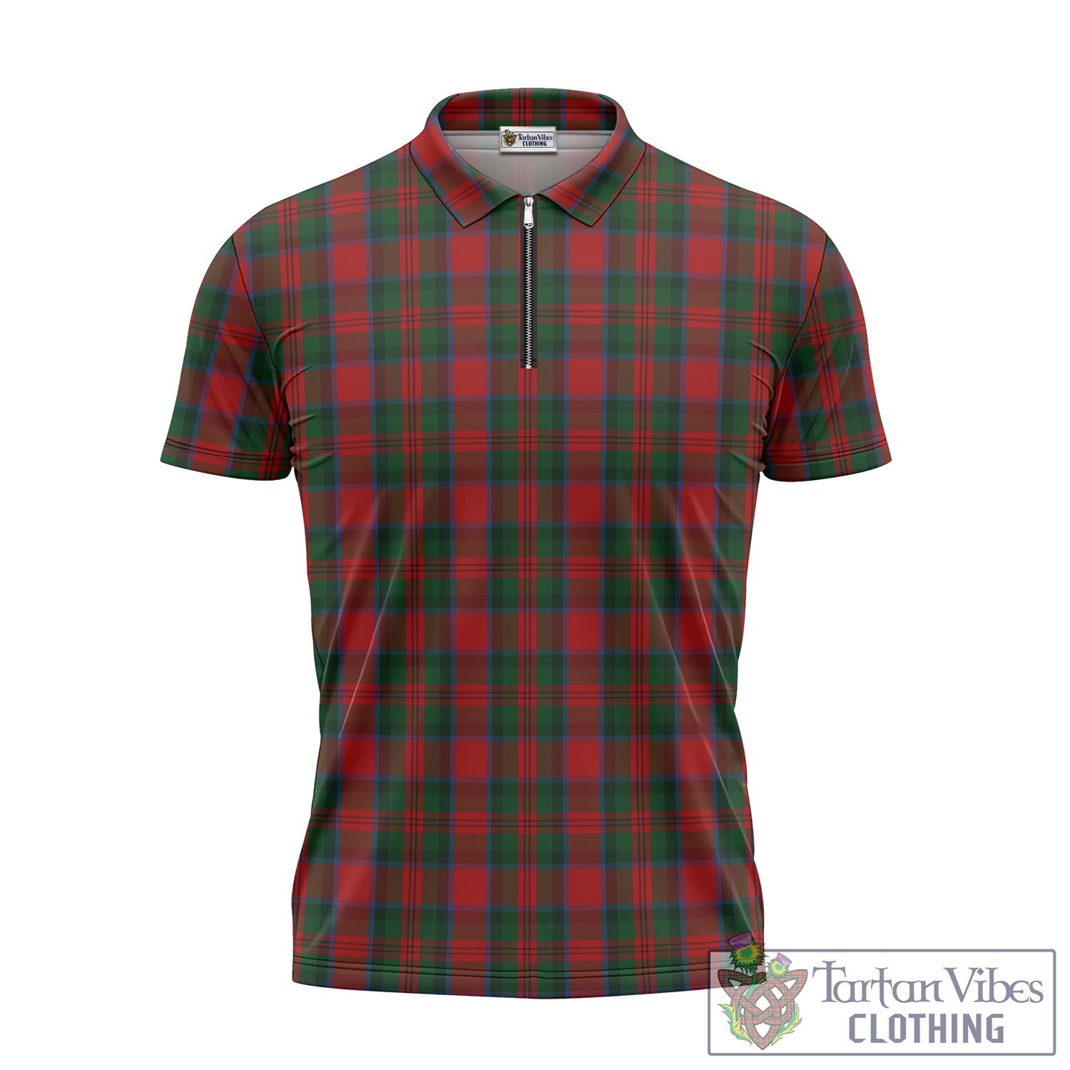 Tartan Vibes Clothing MacDuff Tartan Zipper Polo Shirt