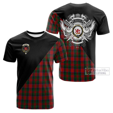 MacDuff (McDuff) Tartan Cotton T-shirt with Family Crest and Military Logo Style