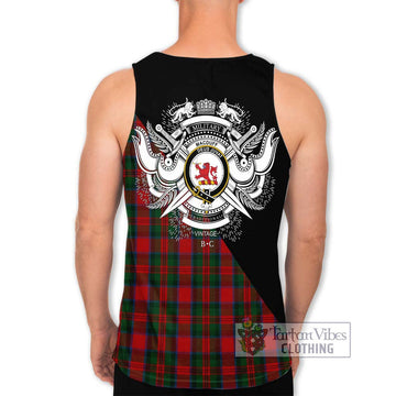 MacDuff (McDuff) Tartan Men's Tank Top with Family Crest and Military Logo Style