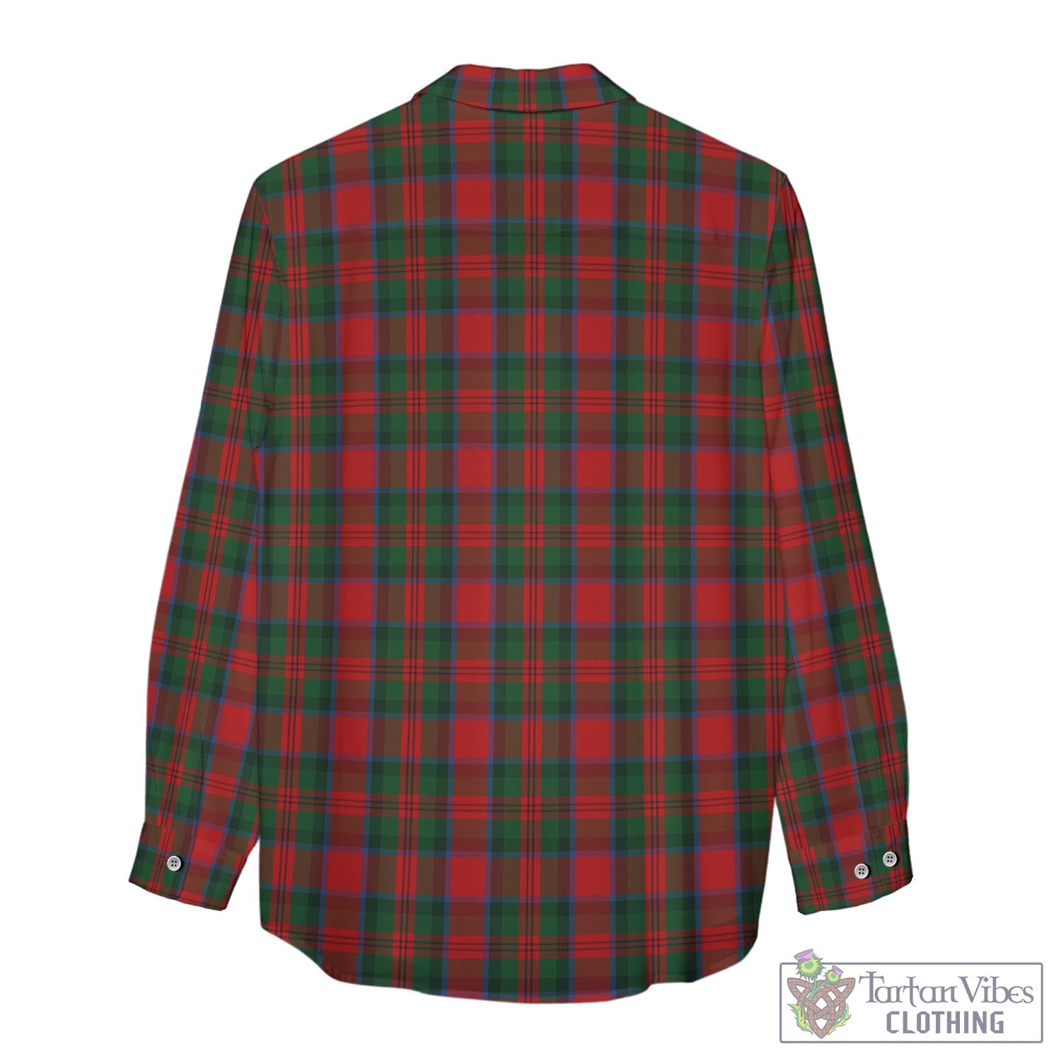 Tartan Vibes Clothing MacDuff Tartan Womens Casual Shirt with Family Crest