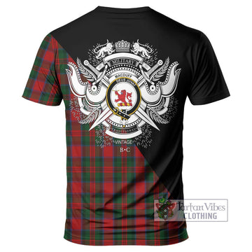 MacDuff (McDuff) Tartan T-Shirt with Family Crest and Military Logo Style