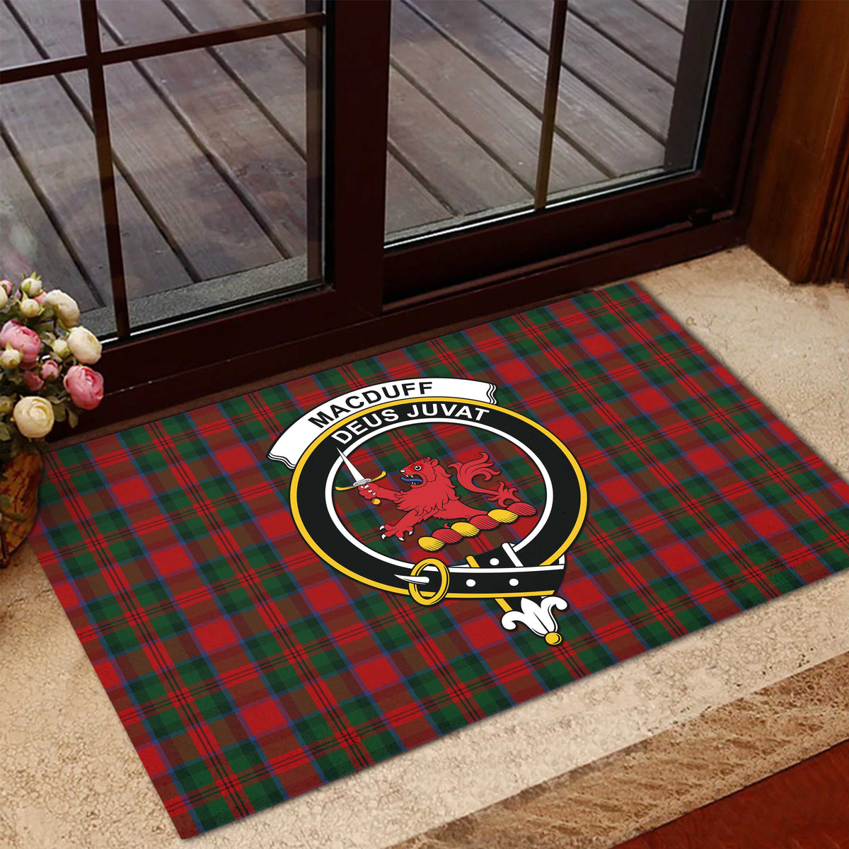 MacDuff (McDuff) Tartan Rubber Doormat with Family Crest - Tartan Vibes Clothing
