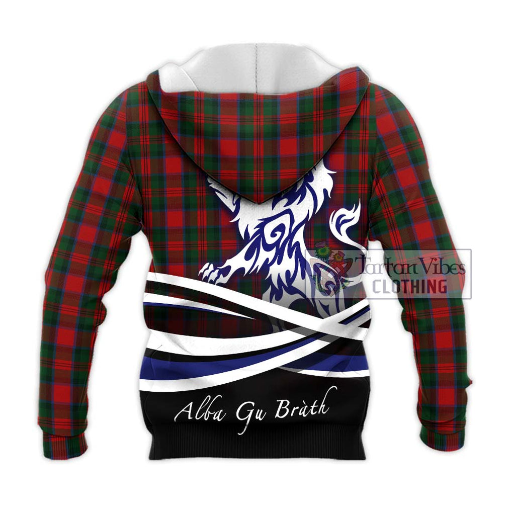 MacDuff (McDuff) Tartan Knitted Hoodie with Alba Gu Brath Regal Lion Emblem - Tartanvibesclothing Shop