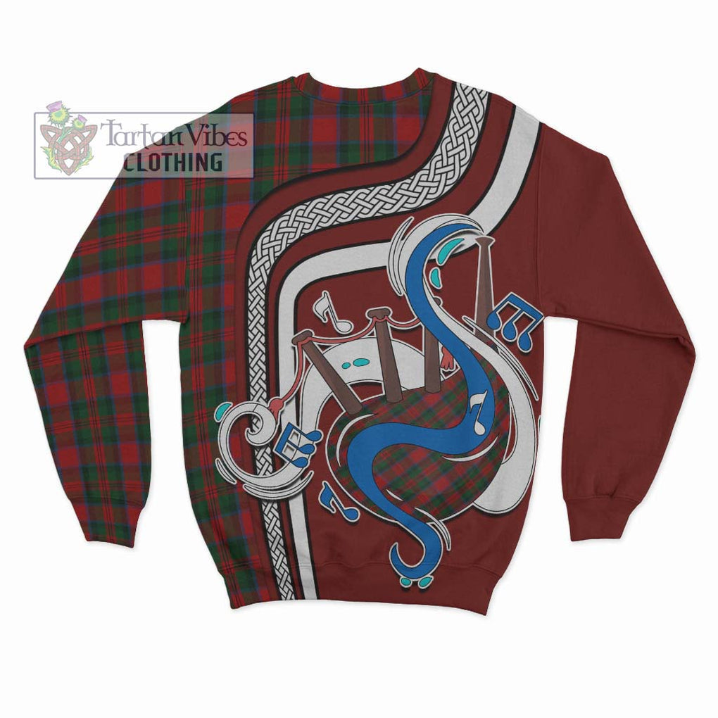 Tartan Vibes Clothing MacDuff Tartan Sweatshirt with Epic Bagpipe Style