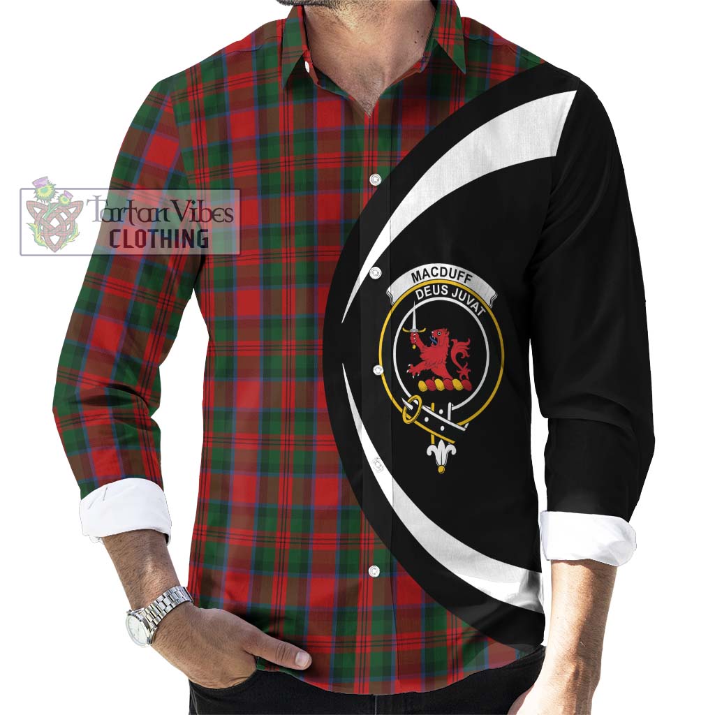 MacDuff (McDuff) Tartan Long Sleeve Button Up with Family Crest Circle Style - Tartan Vibes Clothing