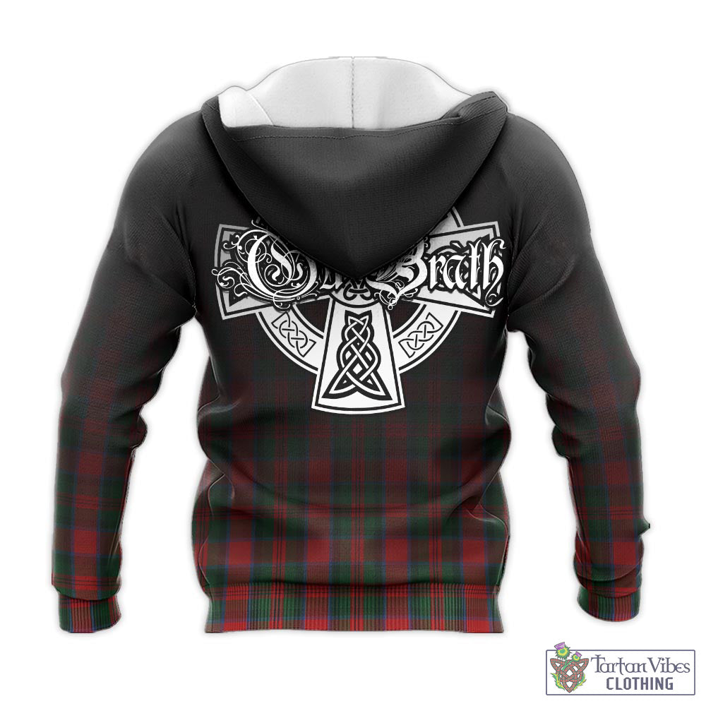 Tartan Vibes Clothing MacDuff Tartan Knitted Hoodie Featuring Alba Gu Brath Family Crest Celtic Inspired