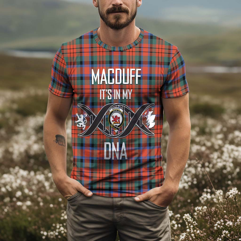 MacDuff Ancient Tartan T-Shirt with Family Crest DNA In Me Style Kid's Shirt - Tartan Vibes Clothing