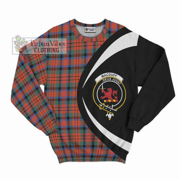 MacDuff Ancient Tartan Sweatshirt with Family Crest Circle Style