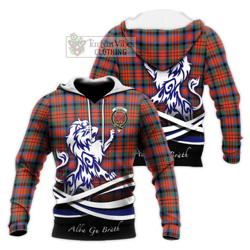 MacDuff Ancient Tartan Knitted Hoodie with Alba Gu Brath Regal Lion Emblem