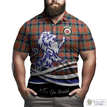 MacDuff Ancient Tartan Polo Shirt with Alba Gu Brath Regal Lion Emblem