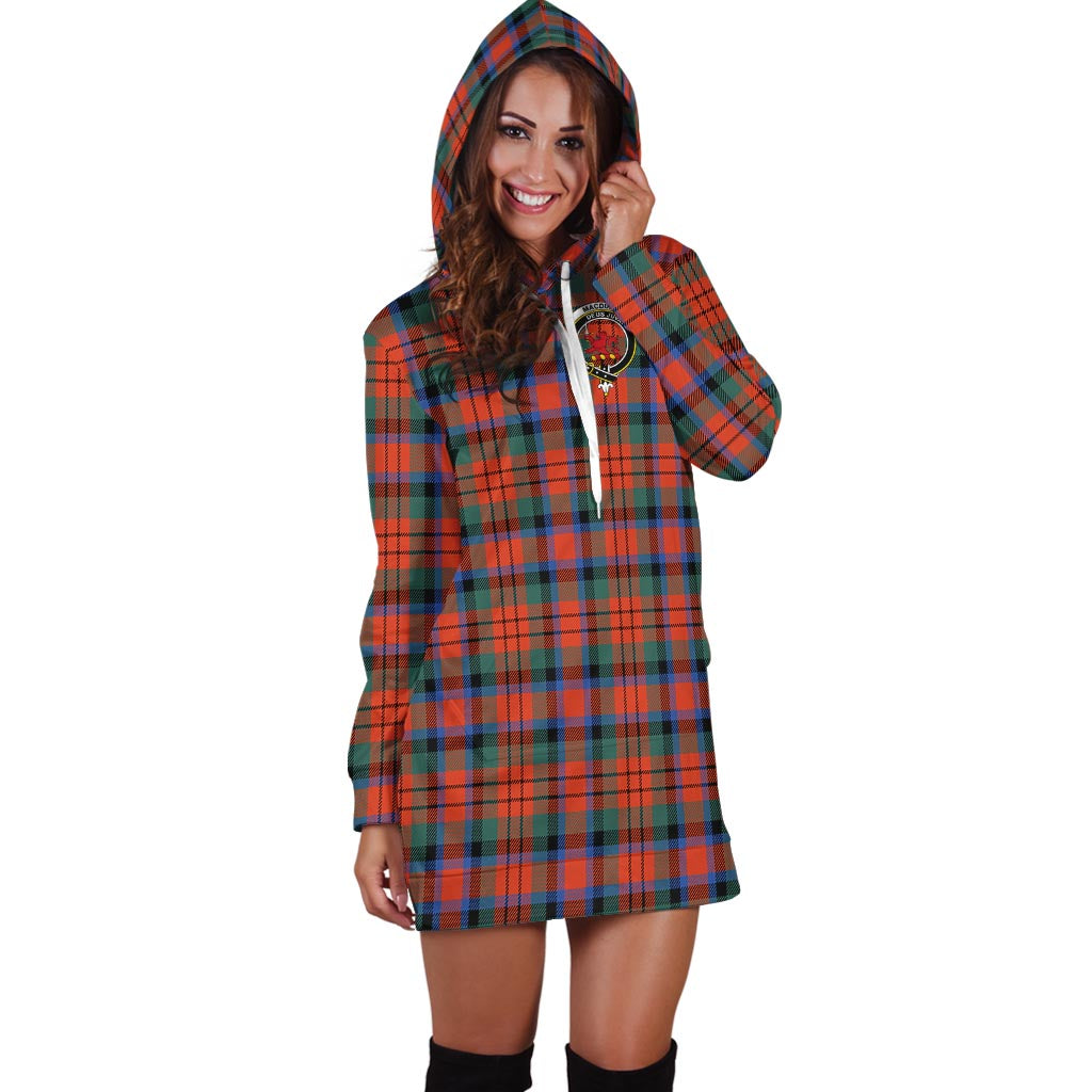 MacDuff Ancient Tartan Hoodie Dress with Family Crest - Tartan Vibes Clothing