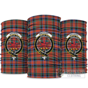 MacDuff Ancient Tartan Neck Gaiters, Tartan Bandanas, Tartan Head Band with Family Crest