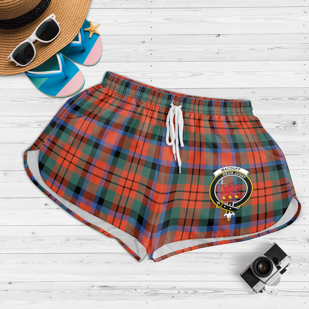 macduff-ancient-tartan-womens-shorts-with-family-crest